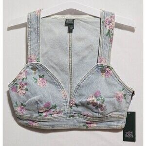 Wild Fable Denim Cropped Top NWT Size XS